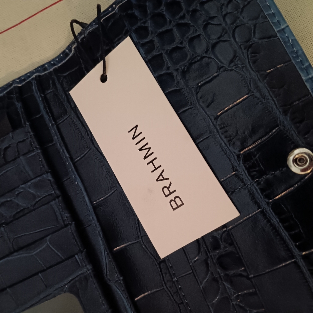 Brahmin Sky Blue Leather Wallet NWT - Picture 7 of 9